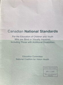 Book Cover Canadian National Standards For The Education Of Children And Youth Who Are Blind Or Visually Impaired